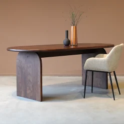 Japandi eettafel ronde hoeken - Bodio Yuna