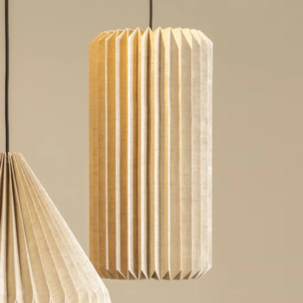 Japandi hanglamp linnen lampion - By-Boo Zuki 1