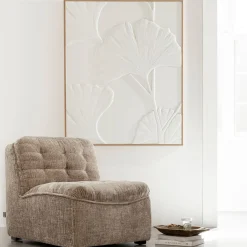 Jute wandpaneel 3D bladeren - Must Living Japanese Ginko Leaf