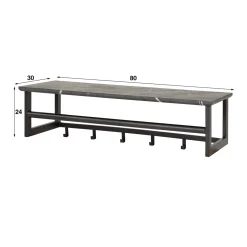 Kapstok met zwart marmer print - Santa Marmer Melamine