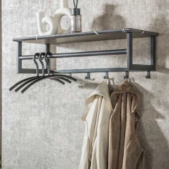 Kapstok met zwart marmer print - Santa Marmer Melamine