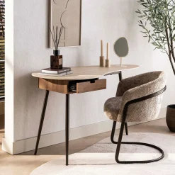 Kaptafel met travertinlook blad - Giani Travino