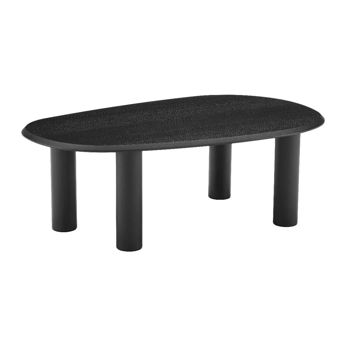 Kiezelvorm salontafel zwart eiken - Bodio Cobble