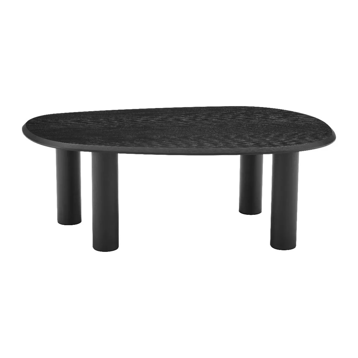 Kiezelvorm salontafel zwart eiken - Bodio Cobble