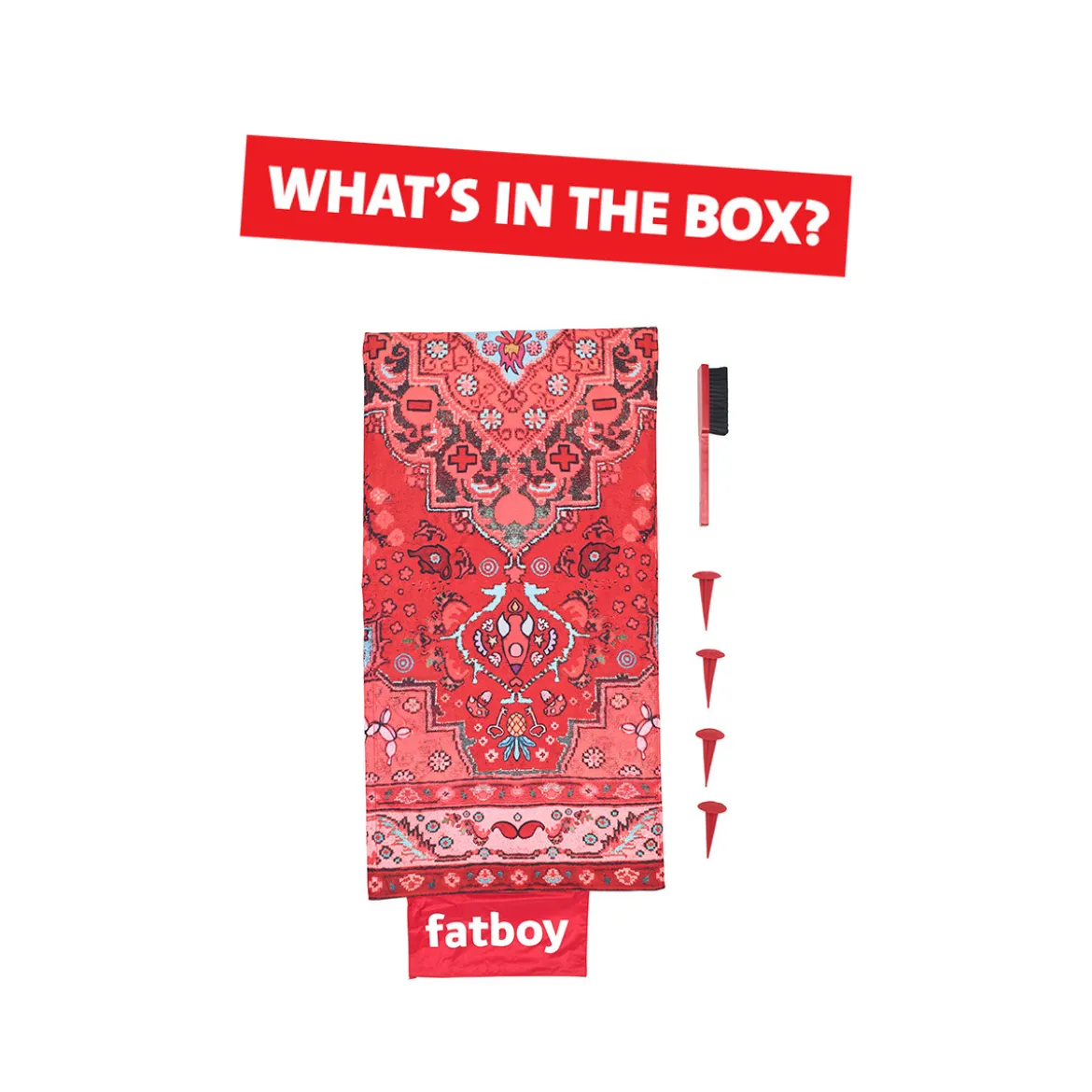 Klassiek buitenkleed rood - Fatboy Picnic Lounge