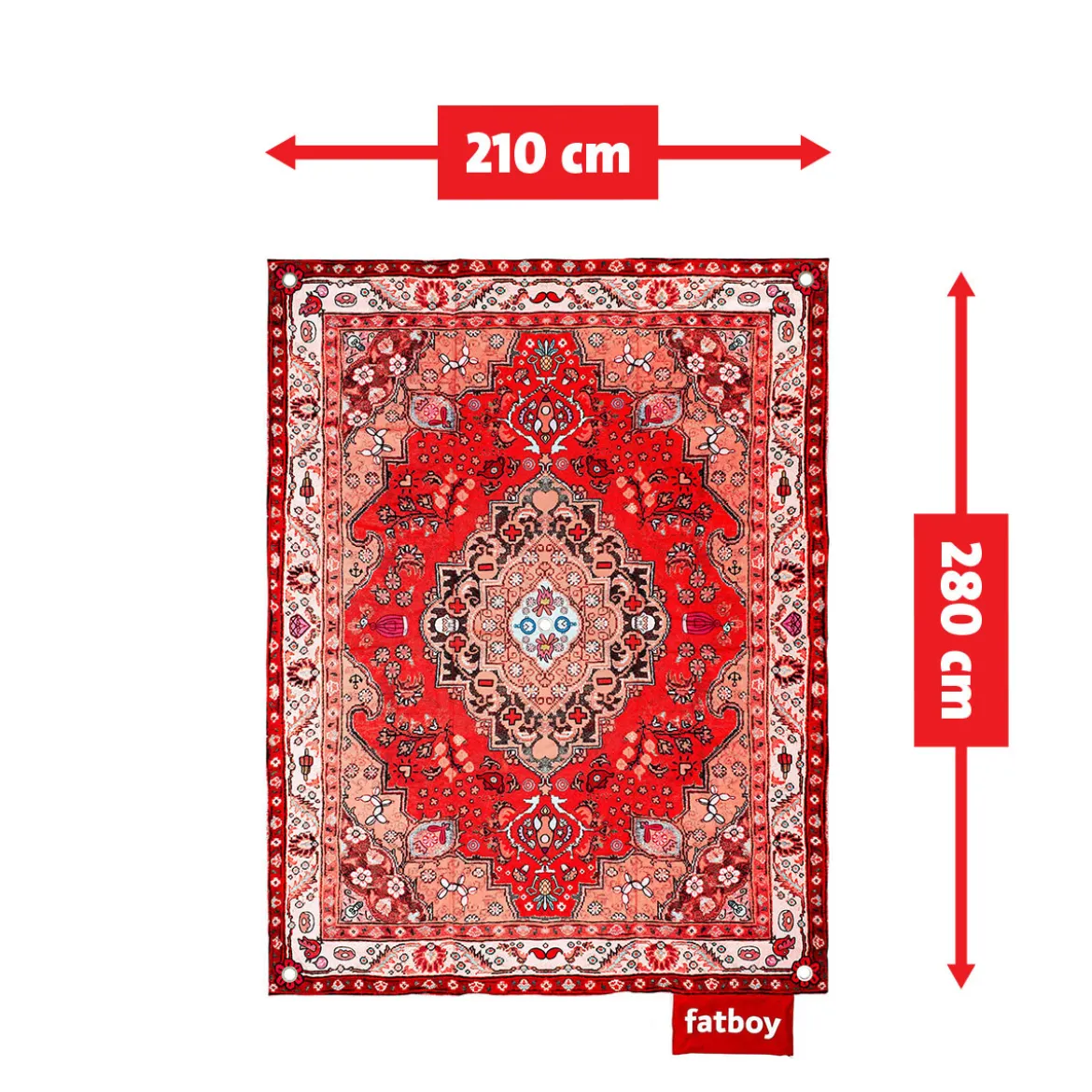 Klassiek buitenkleed rood - Fatboy Picnic Lounge