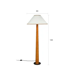 Klassieke vloerlamp beige kap - Dutchbone Horace