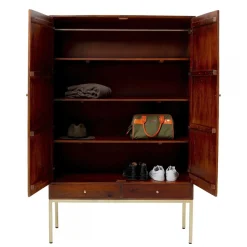 Kledingkast mangohout messing - Kare Design Muskat