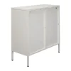 Klepdeuren kast off white met ribbelglas - Kare Design Naxos