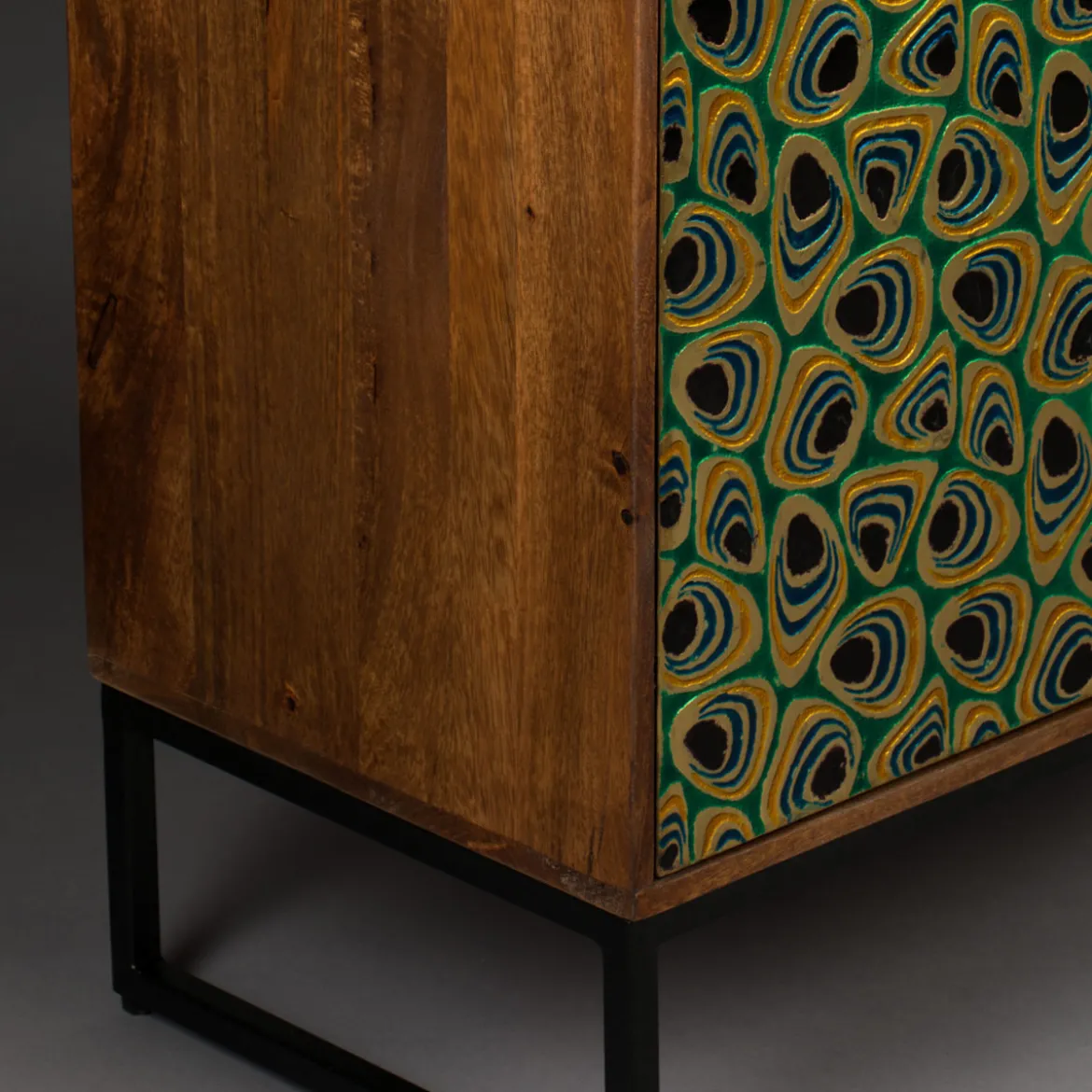 Kleurrijk dressoir mangohout - Dutchbone Meena