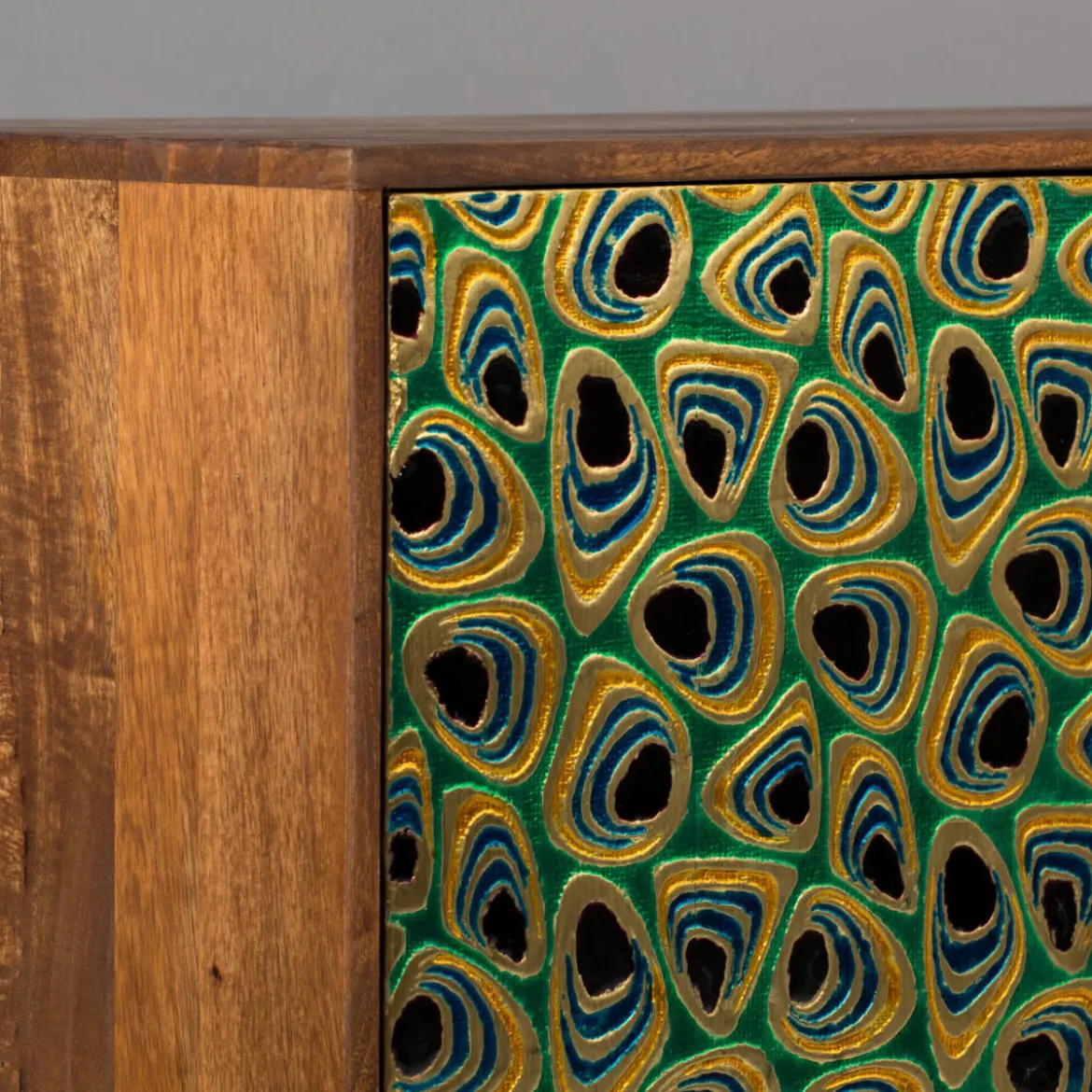 Kleurrijk dressoir mangohout - Dutchbone Meena