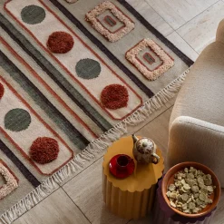 Kleurrijk vloerkleed retro - Dutchbone Haydon