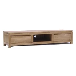 Laag tv-meubel teak - 2 lades - 180cm - Tower Living Corona