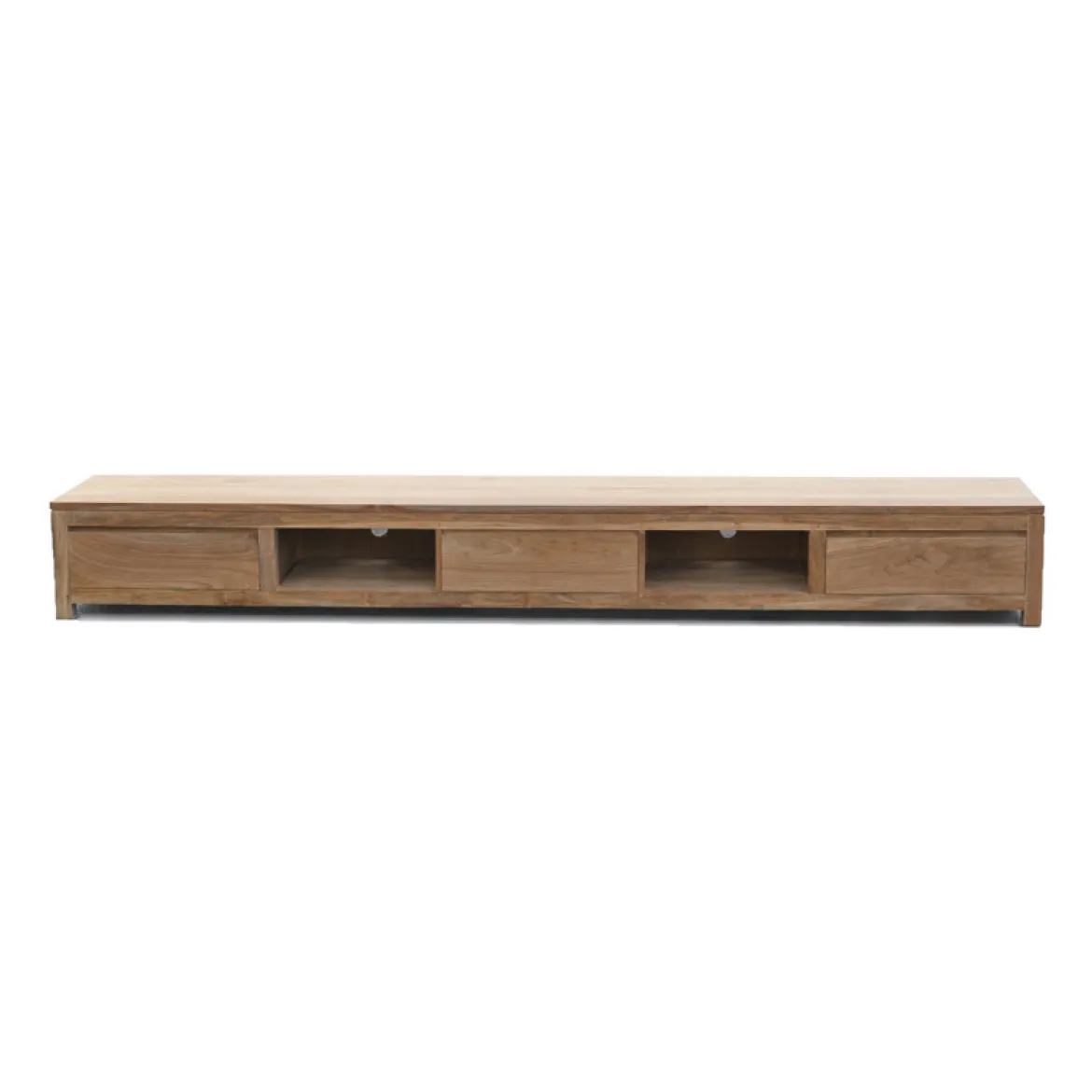 Laag tv-meubel teak - 3 lades - 300cm - Tower Living Corona