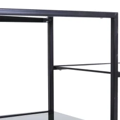 Laag wandrek staal met glas - Kare Design Loft