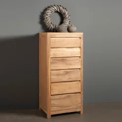 Ladekast teakhout met 6 lades - Tower Living Corona
