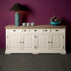 Landelijk dressoir wit 200 cm - Tower Living Fleur