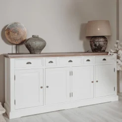 Landelijk dressoir wit 200 cm - Tower Living Fleur