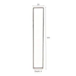 Lange smalle spiegel ijzer - Dutchbone Blackbeam
