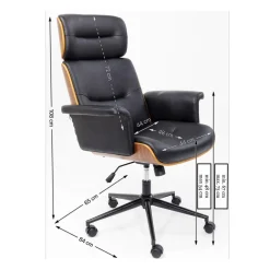 Leren bureaustoel walnoot - Kare Design Check Out