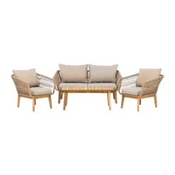 Loungeset met acaciahouten tafel - Lavis Chania