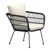 Lounge stoel zwart met beige kussen - Lavis Isola