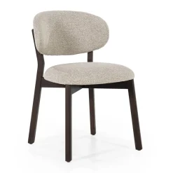 Luxe eetkamerstoel walnoot en stof - Eleonora Mikky