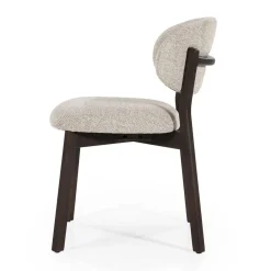 Luxe eetkamerstoel walnoot en stof - Eleonora Mikky