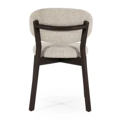 Luxe eetkamerstoel walnoot en stof - Eleonora Mikky