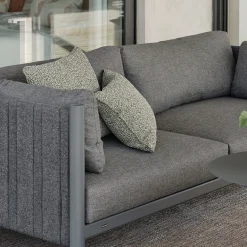Luxe tuinbank gestoffeerd aluminium - Brafab Brad