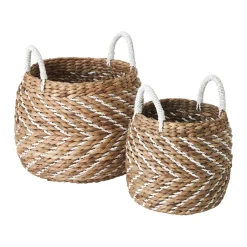 Manden set abaca met handvaten - Must Living Carlos