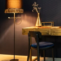 Mangohouten sidetable met goud - Dutchbone Volan