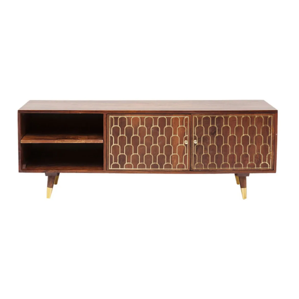 Mangohouten tv-meubel goud - Kare Design Muskat
