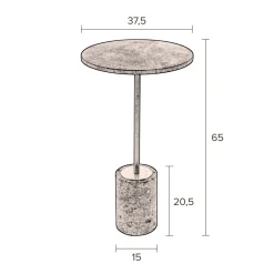 Marmeren bijzettafel - Dutchbone Gunnar