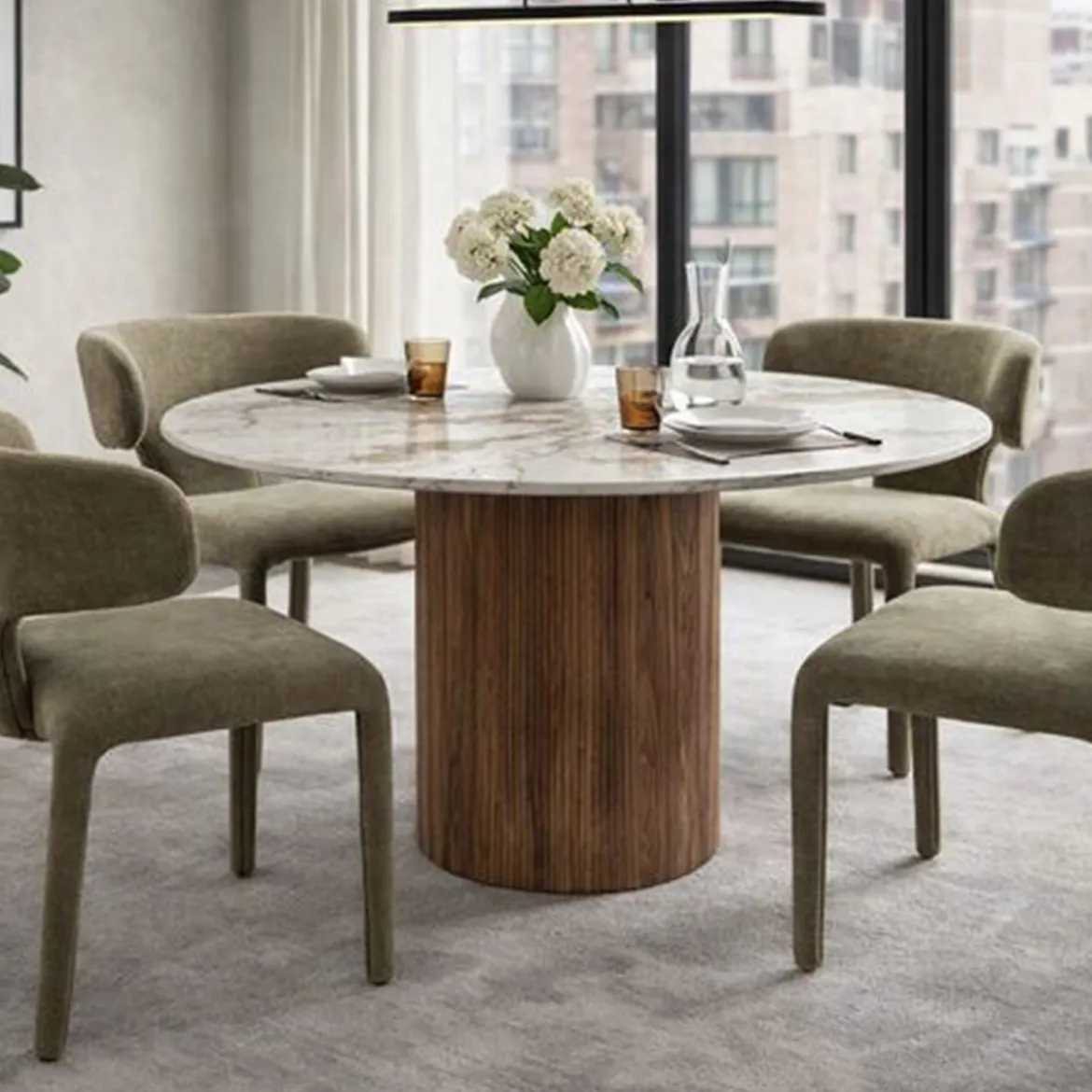 Marmere ronde eettafel - Kare Design Ruben