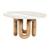 Marmere salontafel met hout - By-Boo LoopStone