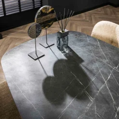 Marmer look eettafel deens ovaal - Giani Marmer Melamine