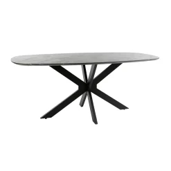 Marmer look eettafel deens ovaal - Giani Marmer Melamine