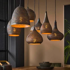 Metalen hanglamp met gaatjes - Santa Punch Mix