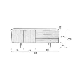 Modern dressoir - Zuiver Travis