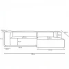 Moderne bank met chaise longue samenstellen - Bodio Luke