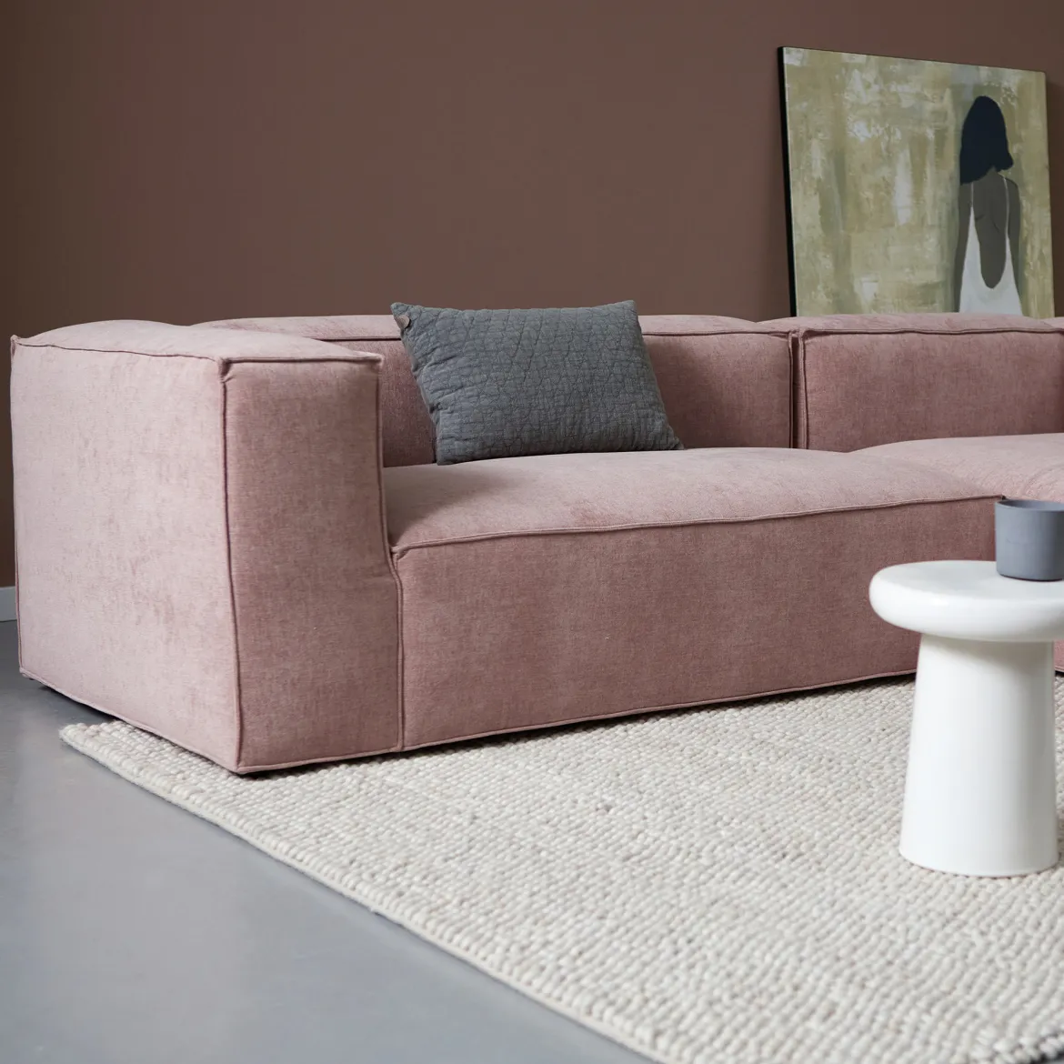 Moderne bank met chaise longue samenstellen - Bodio Luke