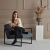Moderne fauteuil met armleuningen samenstellen - Innovation Living Vikko Arm