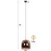 Moderne hanglamp gekleurd glas - Santa Drift Glass