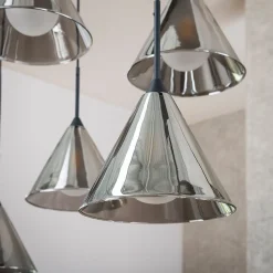 Moderne hanglamp grijs rookglas - Santa Taps