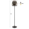 Moderne vloerlamp grijs rook glas - Santa Drift Glass
