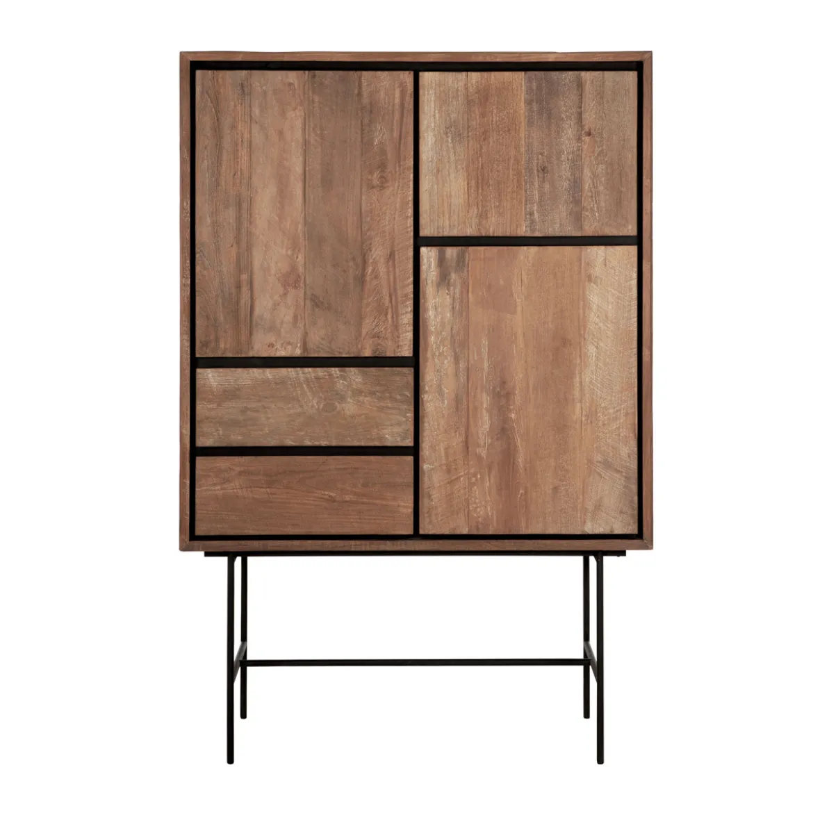 Moderne wandkast teakhout - DTP Home Metropole