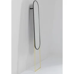 Muurspiegel zwart met goud - Kare Design Alice