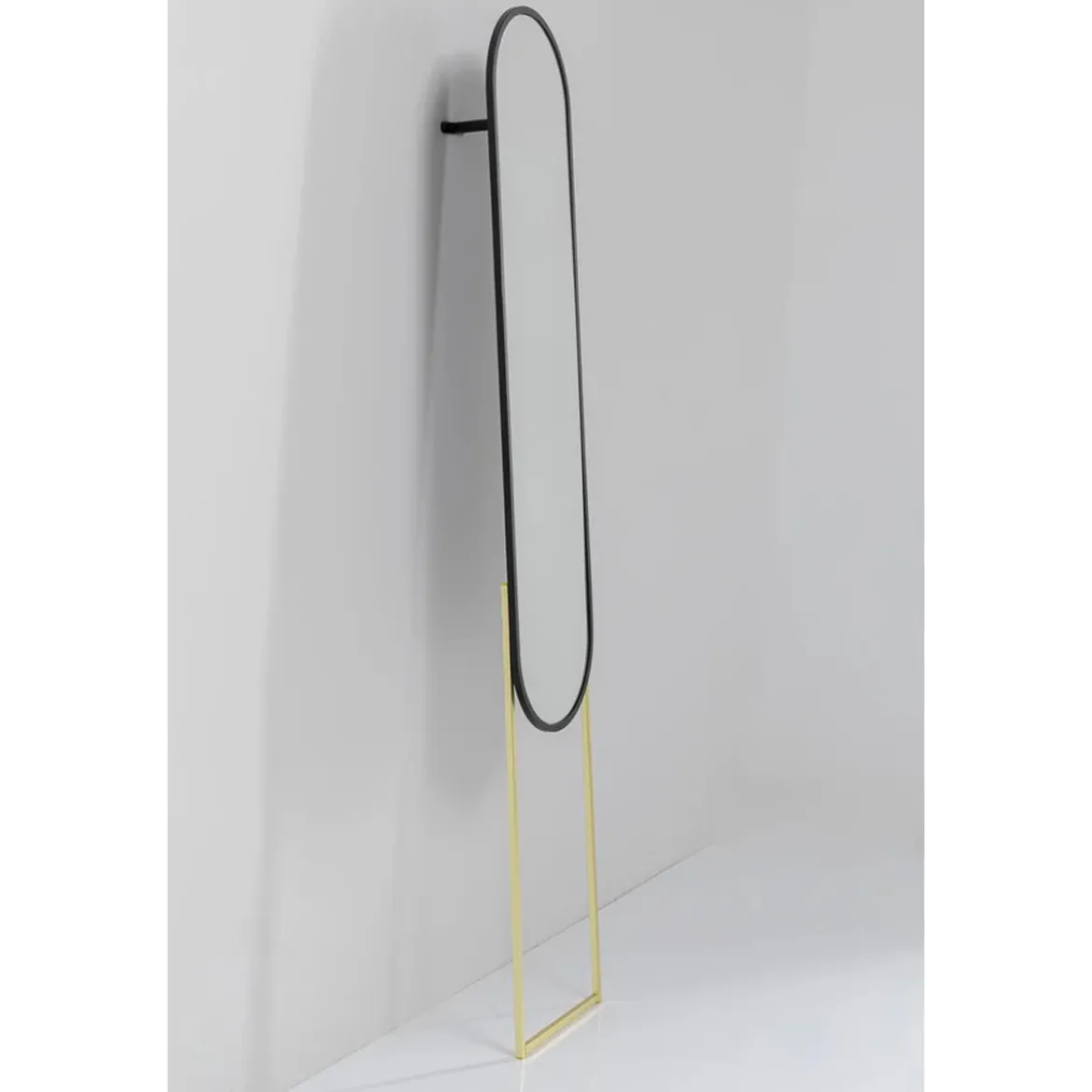 Muurspiegel zwart met goud - Kare Design Alice