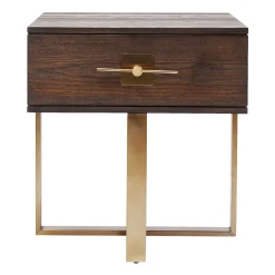 Nachtkastje hout met messing - Kare Design Osaka